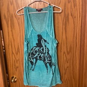 Rock & Roll Cowgirl Womens tank top